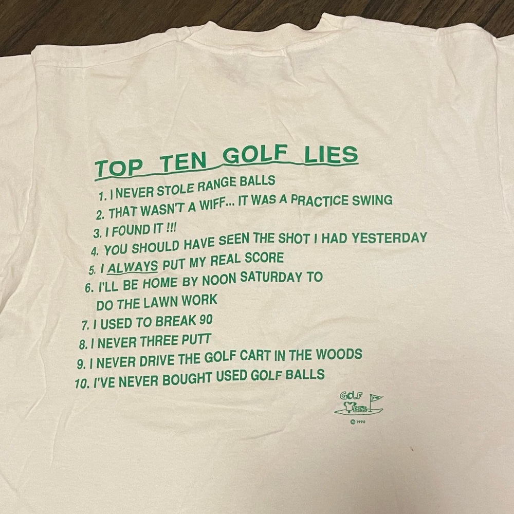 1990 Vintage Golf Tee size Large